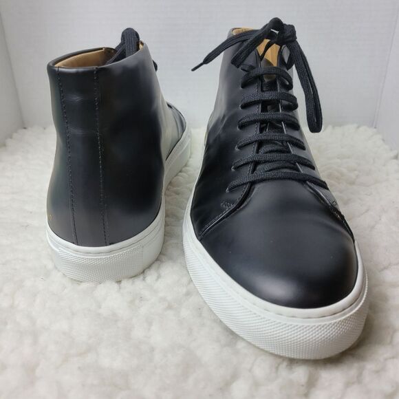 Common Projects Black Leather High-Top Sneakers - Picture 6 of 9